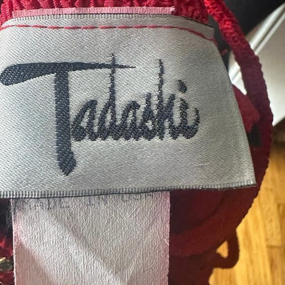 Vintage Tadashi Shoji Red Bandage Bodycon Cocktail Dress - Picture 5 of 7